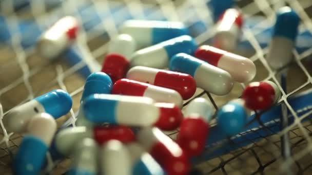 Tabletki Tabletki Leki Farmaceutyczne — Wideo stockowe