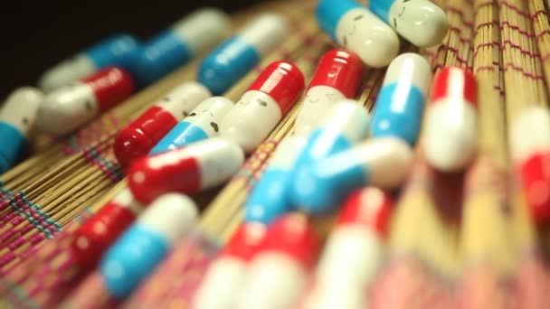 Tabletki Tabletki Leki Farmaceutyczne — Wideo stockowe