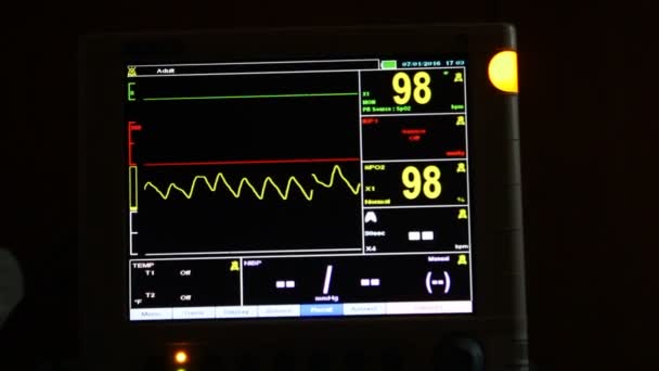 Kórházi Felszerelés Intenzíven — Stock videók