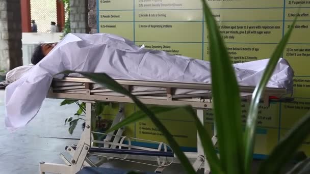 Mrtvé Tělo Všeobecné Nemocnici Hyderabad Indie — Stock video
