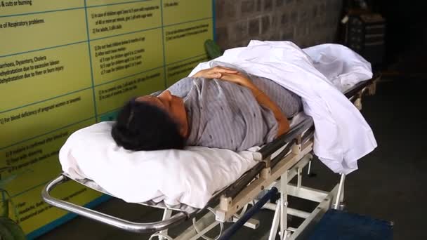 Žena Mrtvé Tělo Nemocnici Března 2024 Hyderabad Indie — Stock video