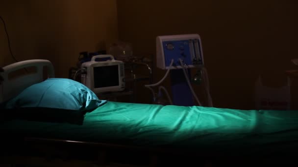 Nsan Kalbi Izleme Kurgusal Hastane Bilgisayar Ekranı — Stok video