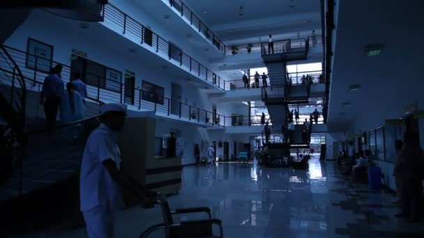 People Interior Hospital Hyderabad Ινδία Μαρτίου 2024 — Αρχείο Βίντεο