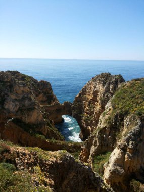 Coast of Algarve Near Lagos Portugal clipart