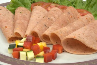 Dilimlenmiş Tavuk Göğüs Beyaz Arka plan Stüdyosu