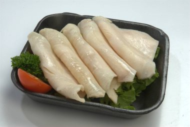 Dilimlenmiş Tavuk Göğüs Beyaz Arka plan Stüdyosu