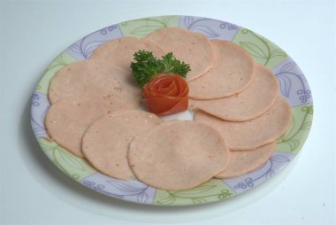 Dilimlenmiş Tavuk Göğüs Beyaz Arka plan Stüdyosu