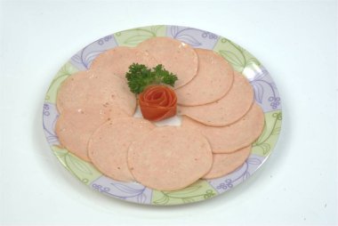 Dilimlenmiş Tavuk Göğüs Beyaz Arka plan Stüdyosu