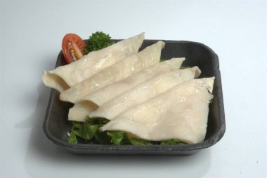 Dilimlenmiş Tavuk Göğüs Beyaz Arka plan Stüdyosu