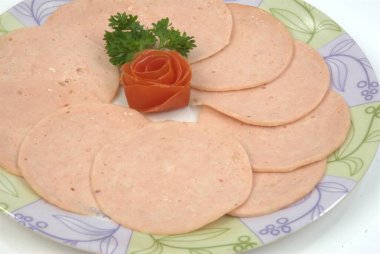 Dilimlenmiş Tavuk Göğüs Beyaz Arka plan Stüdyosu