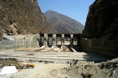 Water Reserve Dam construction clipart