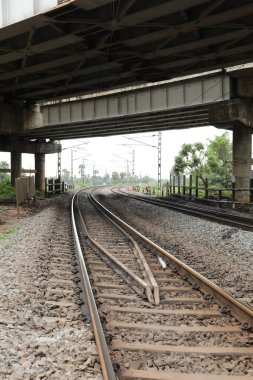 Tren yolu kırsal alanda Hindistan