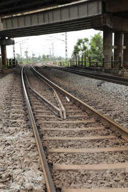 Tren yolu kırsal alanda Hindistan