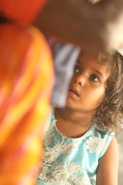 stock image Poor Girl Child Hyderabad India 5th July 2024