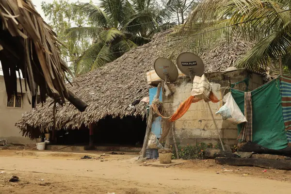 stock image Fishermen Home in a beach