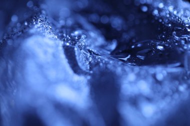 Soyut Mavi Renkli Kağıt Doku Makro Görüntüsü