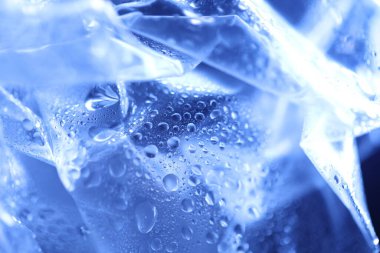 Soyut Mavi Renkli Kağıt Doku Makro Görüntüsü