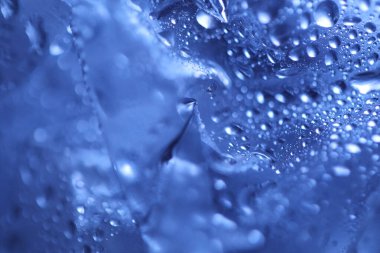 Soyut Mavi Renkli Kağıt Doku Makro Görüntüsü