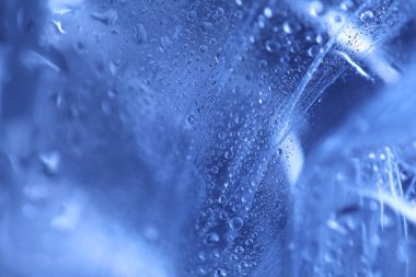 Soyut Mavi Renkli Kağıt Doku Makro Görüntüsü