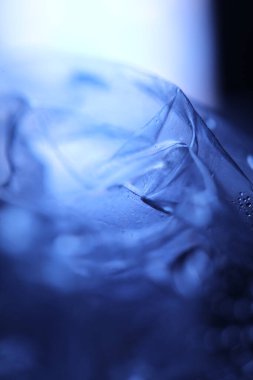 Soyut Mavi Renkli Kağıt Doku Makro Görüntüsü