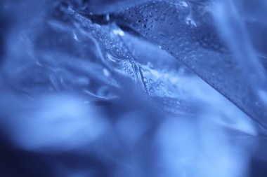 Soyut Mavi Renkli Kağıt Doku Makro Görüntüsü