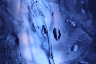 Soyut Mavi Renkli Kağıt Doku Makro Görüntüsü