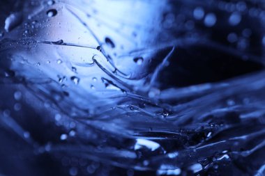 Soyut Mavi Renkli Kağıt Doku Makro Görüntüsü