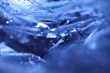 Soyut Mavi Renkli Kağıt Doku Makro Görüntüsü