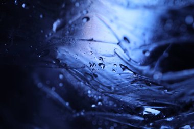 Soyut Mavi Renkli Kağıt Doku Makro Görüntüsü