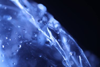 Soyut Mavi Renkli Kağıt Doku Makro Görüntüsü