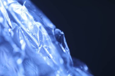 Soyut Mavi Renkli Kağıt Doku Makro Görüntüsü