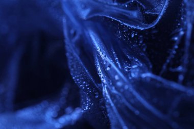 Soyut Mavi Renkli Kağıt Doku Makro Görüntüsü