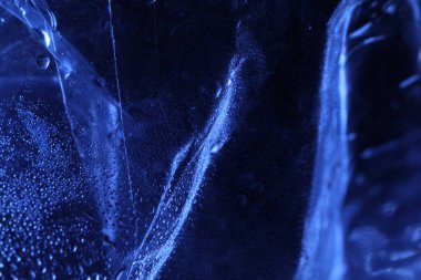 Soyut Mavi Renkli Kağıt Doku Makro Görüntüsü