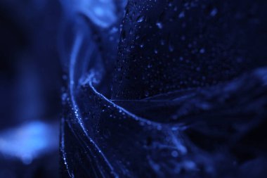 Soyut Mavi Renkli Kağıt Doku Makro Görüntüsü