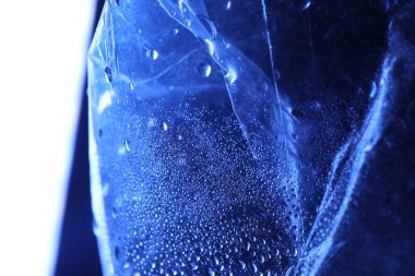 Soyut Mavi Renkli Kağıt Doku Makro Görüntüsü