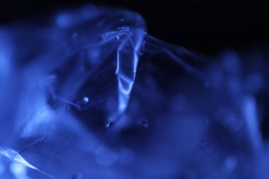 Soyut Mavi Renkli Kağıt Doku Makro Görüntüsü