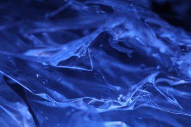 Soyut Mavi Renkli Kağıt Doku Makro Görüntüsü