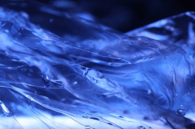 Soyut Mavi Renkli Kağıt Doku Makro Görüntüsü