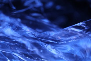 Soyut Mavi Renkli Kağıt Doku Makro Görüntüsü