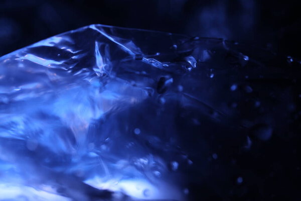 Abstract Blue color paper Texture macro shot