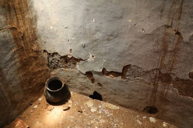 Hasarlı Kırsal Ev Çamur Duvar Dokusu