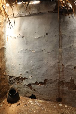 Hasarlı Kırsal Ev Çamur Duvar Dokusu