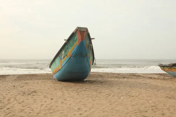 stock image Old Fishing Boat at Beach