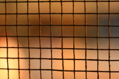 Eski Metal Ağ makro görüntüsü