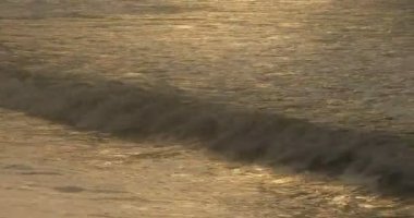 Sahildeki dalgalı deniz dalgaları