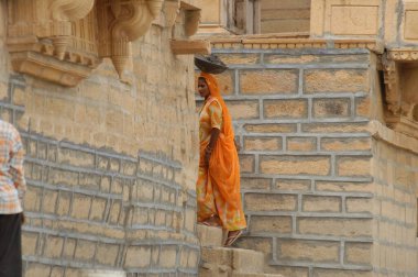 Hintli fakir kadın işçi Hyderabad Hindistan 25 Mayıs 2025