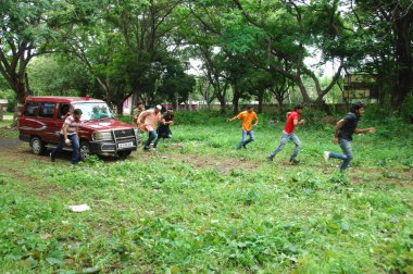 Hyderabad 'daki Dublör Adamlar Hindistan 25 Ağustos 2025