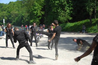 10 Temmuz 2025 'te Bangkok Tayland' da Dublör Erkekler Dövüşçüleri