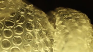 Şeffaf Kabarcık Paket Dokusunun Makro Çekimi