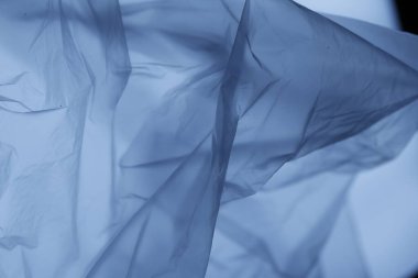 Mavi ışıkta şeffaf sayfa Makro çekim